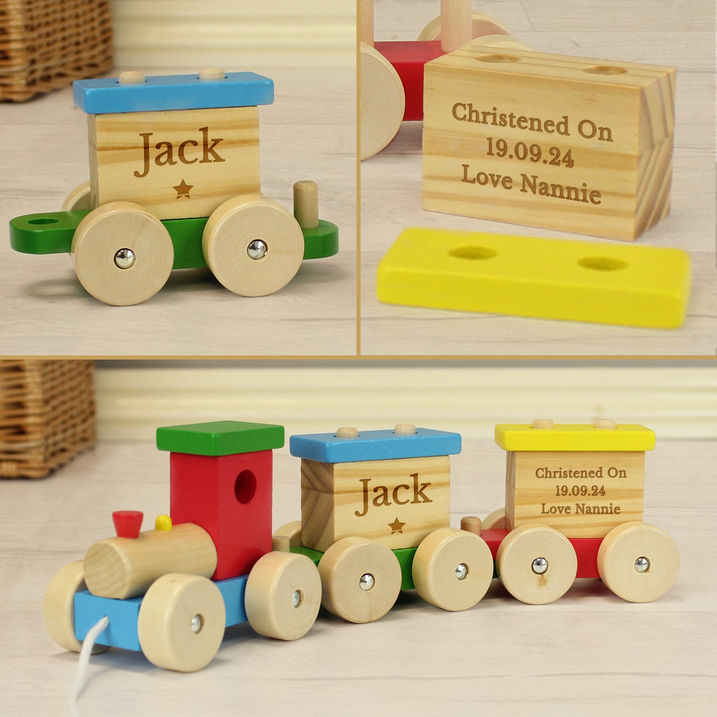 Personalised Wooden Toy Train - MK&JD Gifts