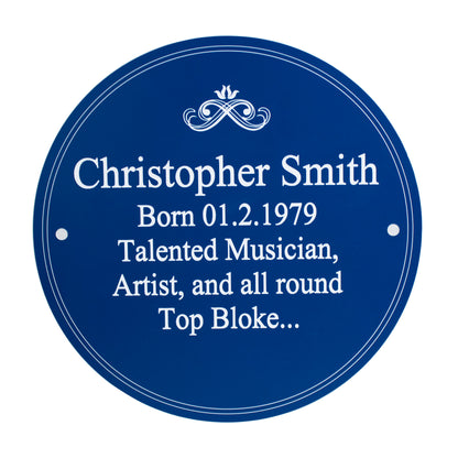 Personalised Heritage Plaque - MK&JD Gifts