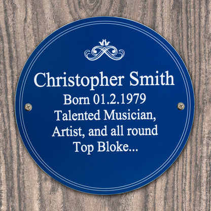 Personalised Heritage Plaque - MK&JD Gifts