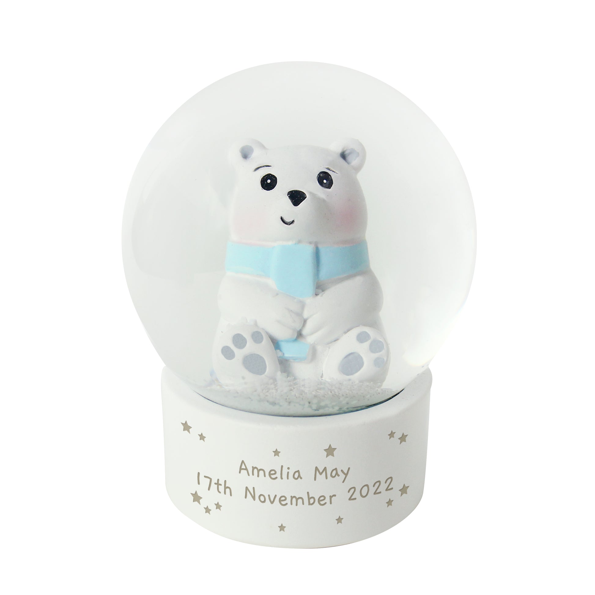 Personalised Polar Bear Snow Globe - MK&JD Gifts