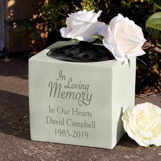 Personalised In Loving Memory Memorial Vase - MK&JD Gifts