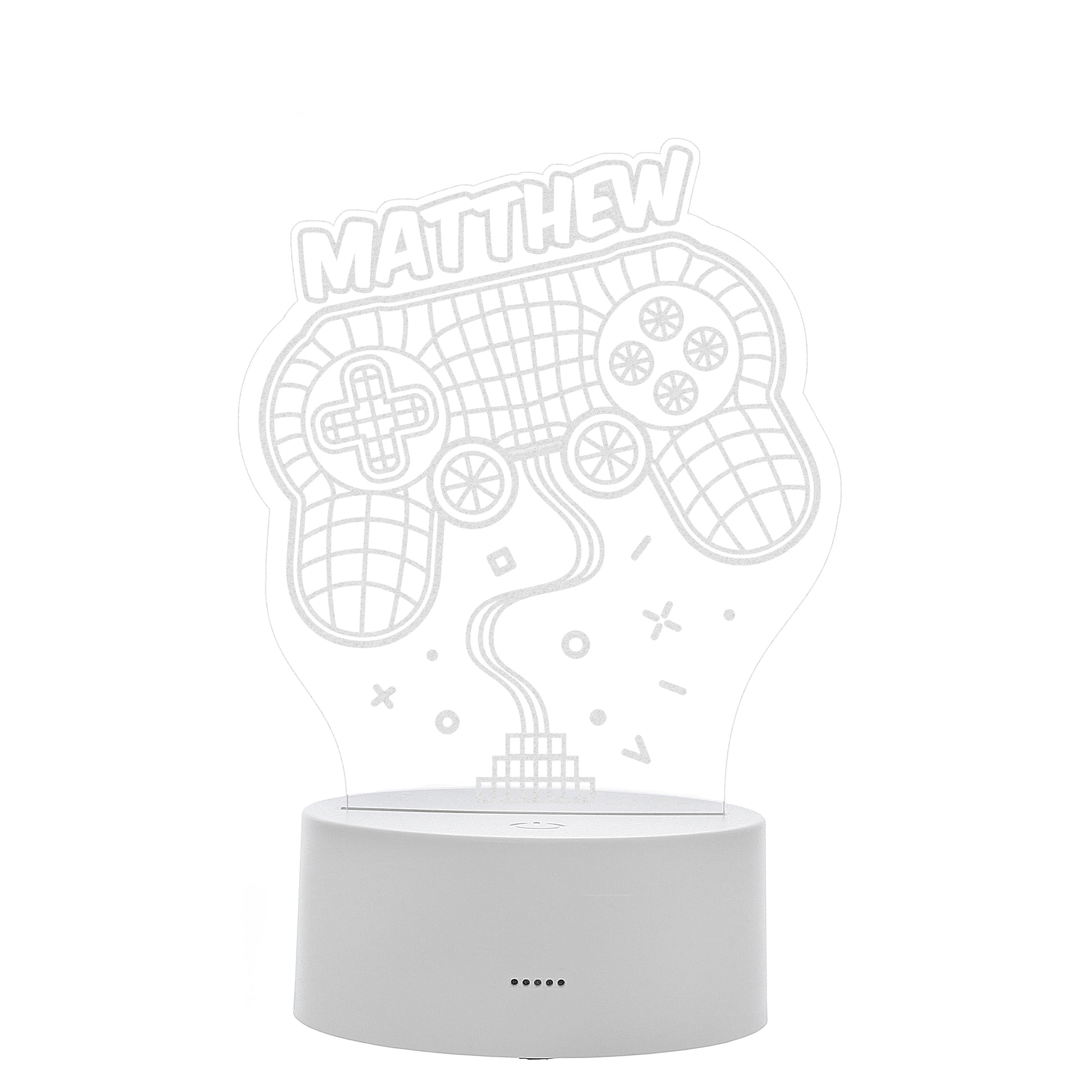 Personalised Name Gaming LED Colour Changing Night Light - MK&JD Gifts