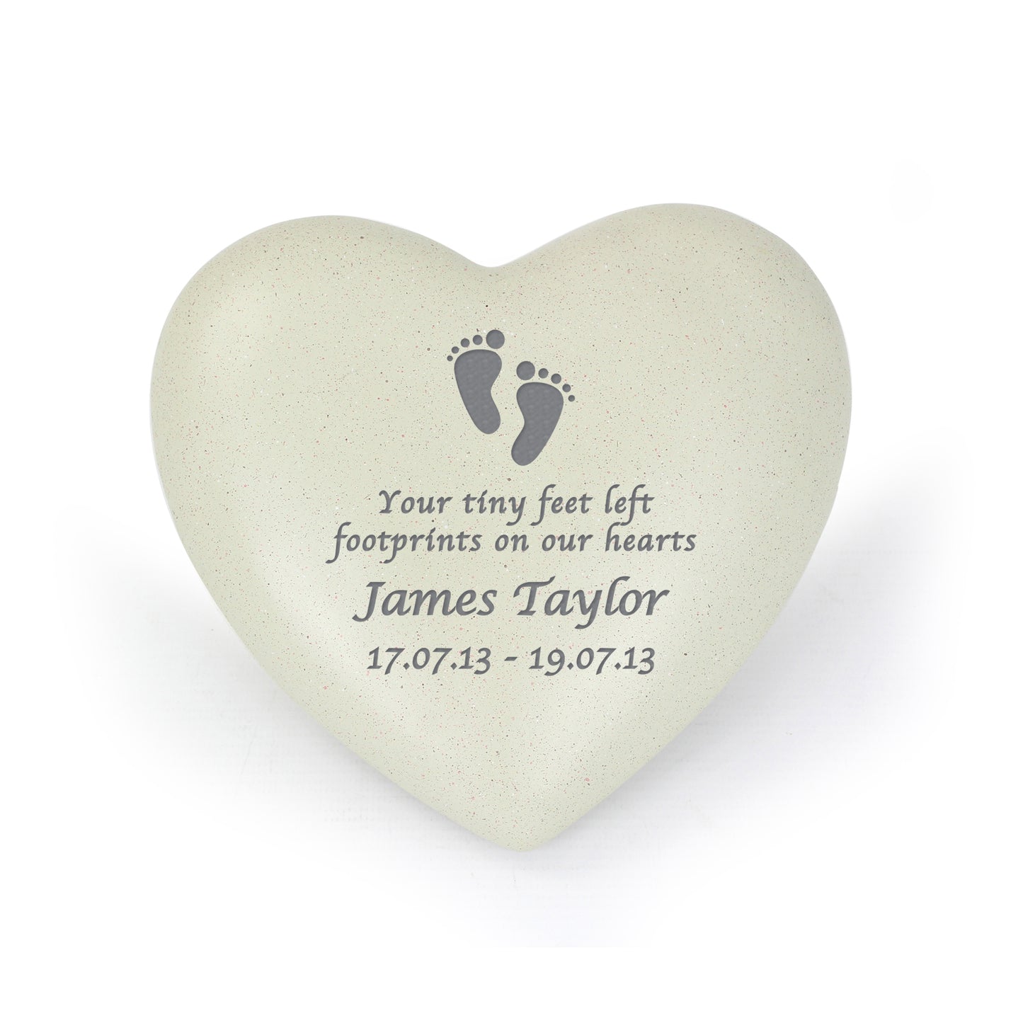 Personalised Footprints Heart Memorial - MK&JD Gifts