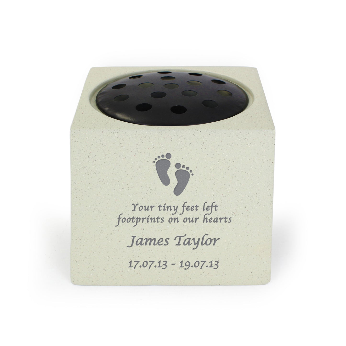 Personalised Footprints Memorial Vase - MK&JD Gifts
