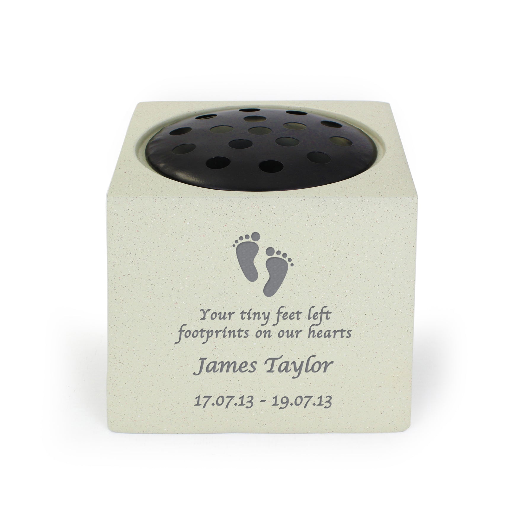 Personalised Footprints Memorial Vase - MK&JD Gifts
