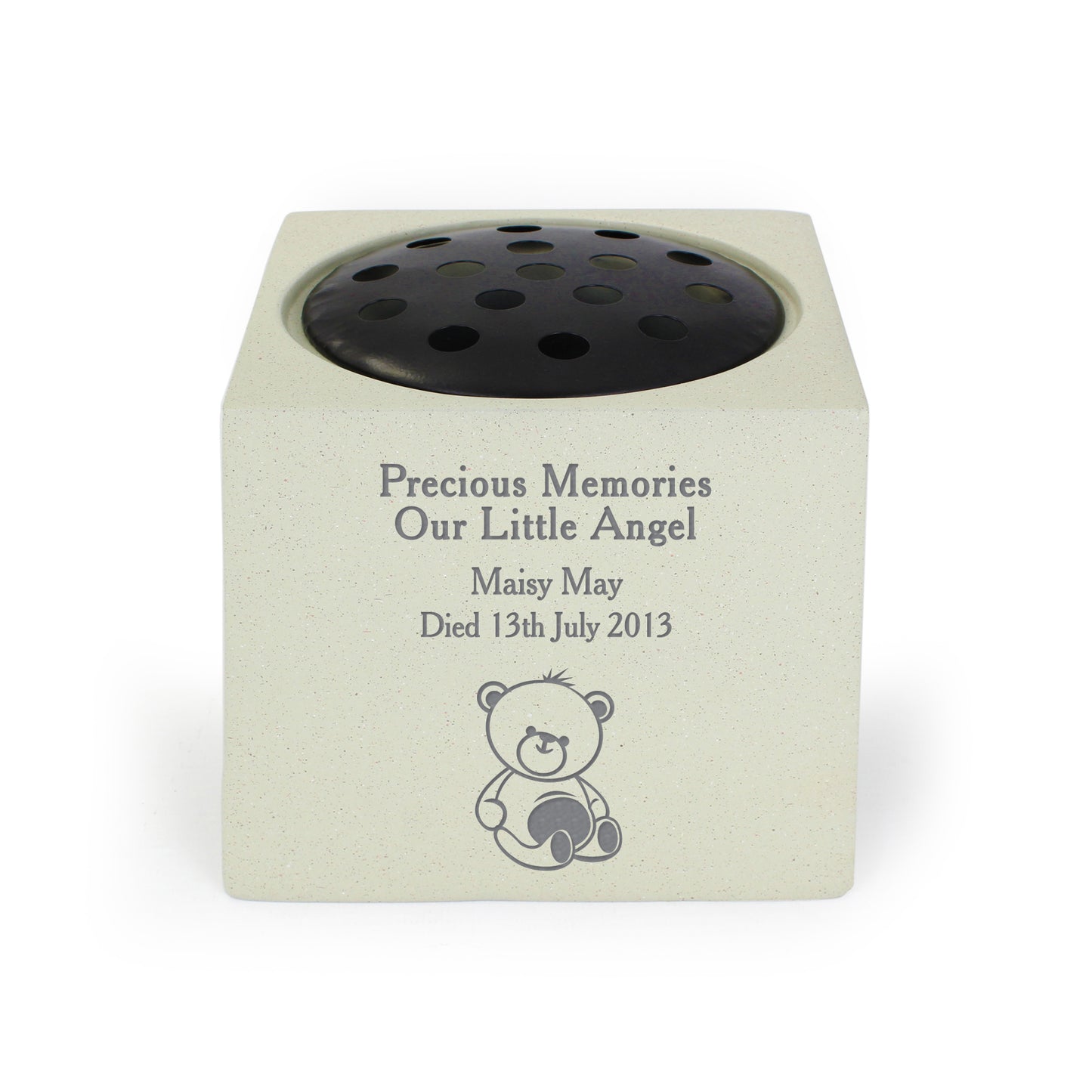 Personalised Teddy Bear Memorial Vase - MK&JD Gifts