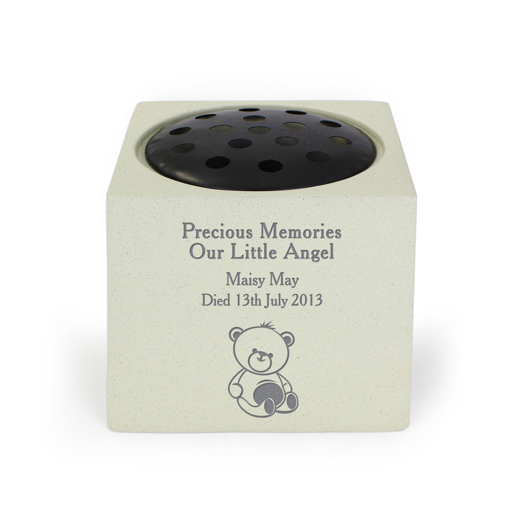 Personalised Teddy Bear Memorial Vase - MK&JD Gifts