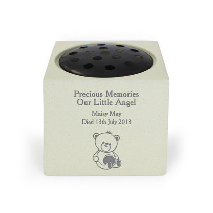Personalised Teddy Bear Memorial Vase - MK&JD Gifts