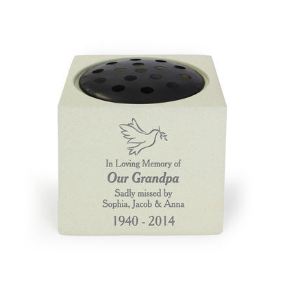 Personalised Dove Memorial Vase - MK&JD Gifts