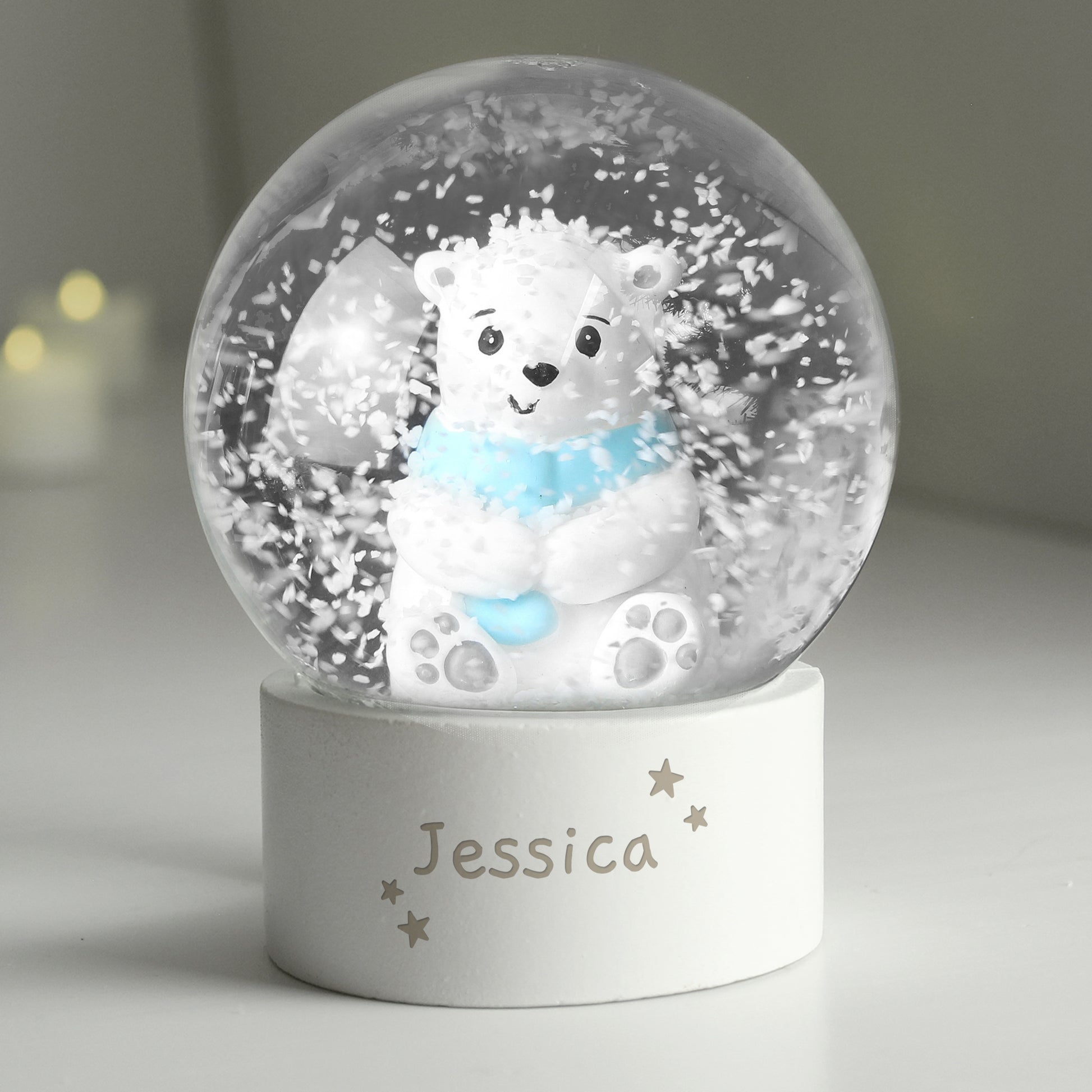 Personalised Polar Bear Any Name Snow Globe - MK&JD Gifts