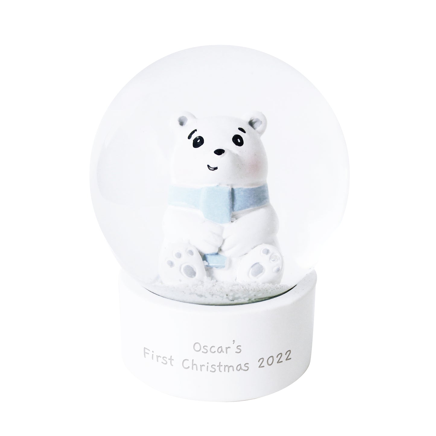Personalised Polar Bear Any Name Snow Globe - MK&JD Gifts