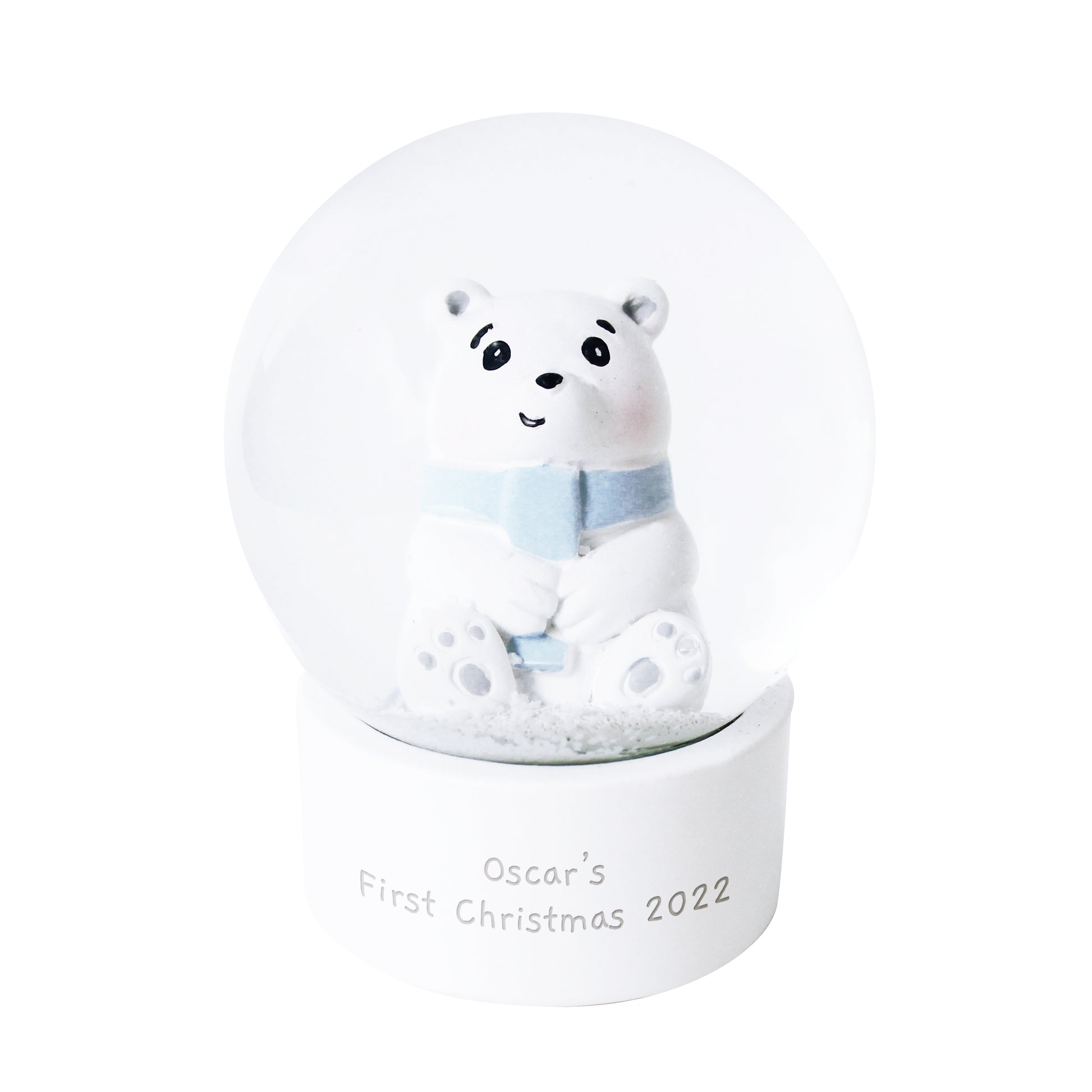 Personalised Polar Bear Any Name Snow Globe - MK&JD Gifts
