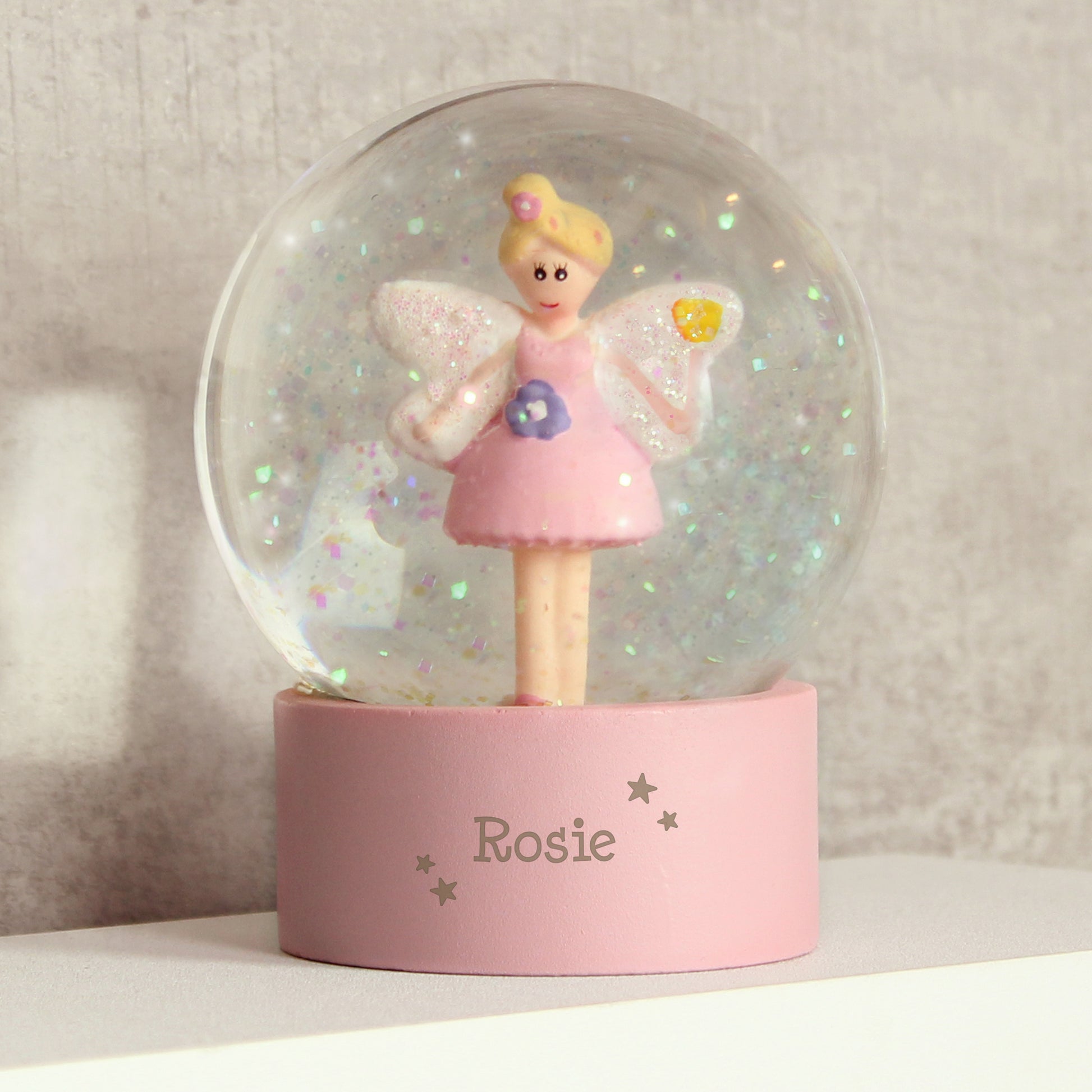 Personalised Fairy Any Name Glitter Snow Globe - MK&JD Gifts