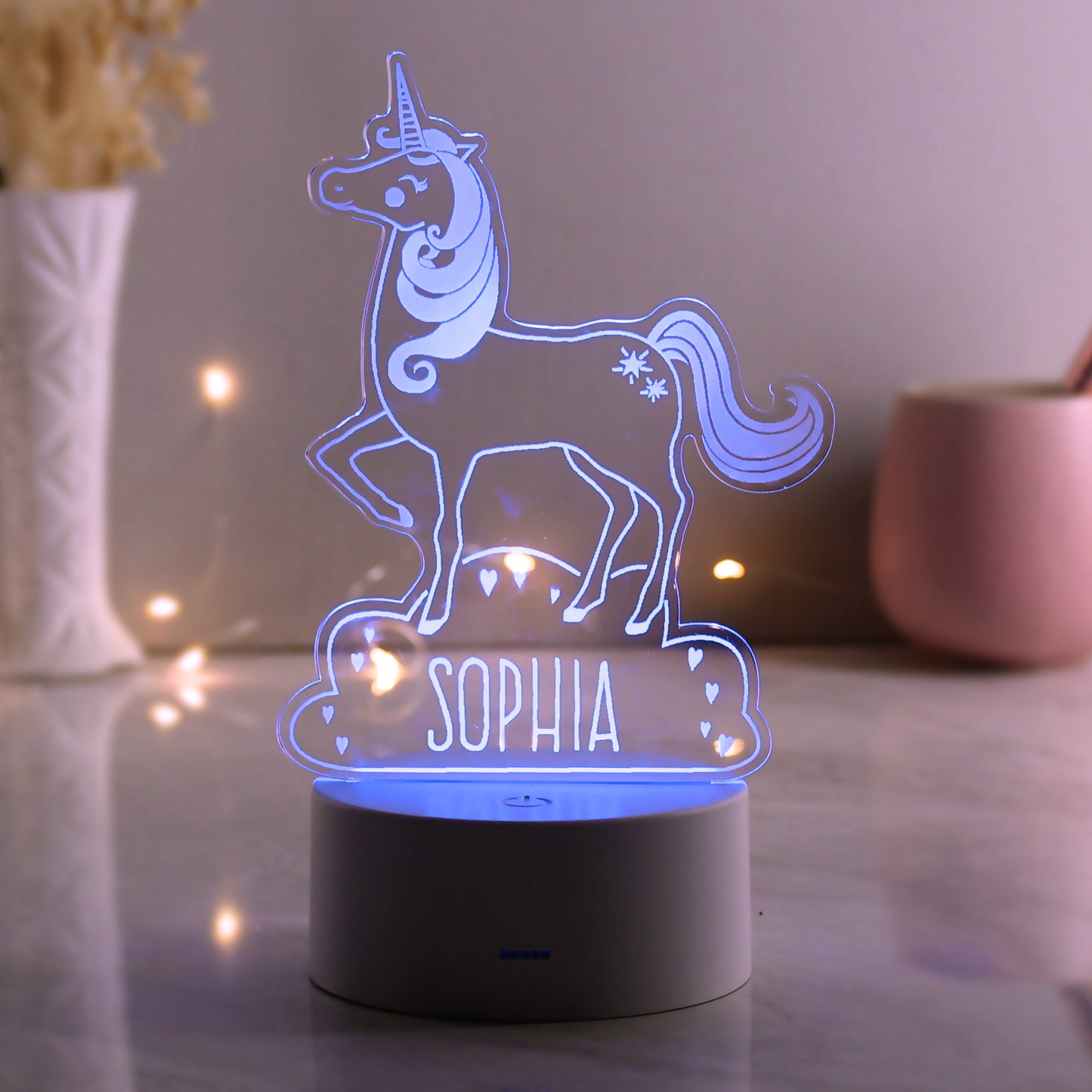 Personalised Unicorn LED Colour Changing Night Light - MK&JD Gifts