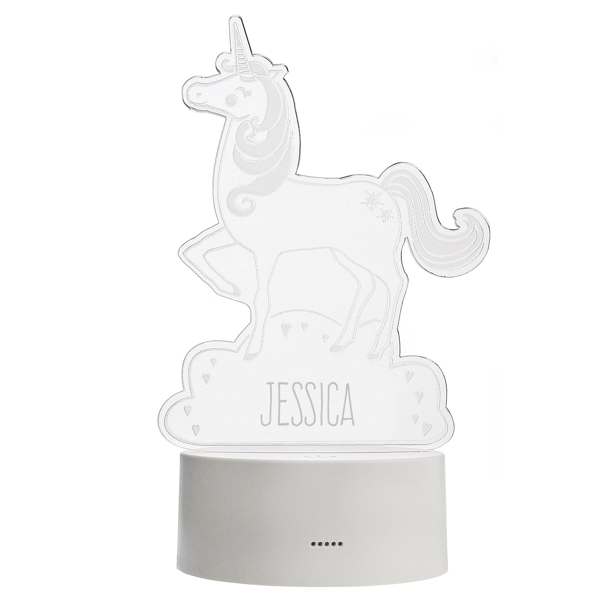 Personalised Unicorn LED Colour Changing Night Light - MK&JD Gifts