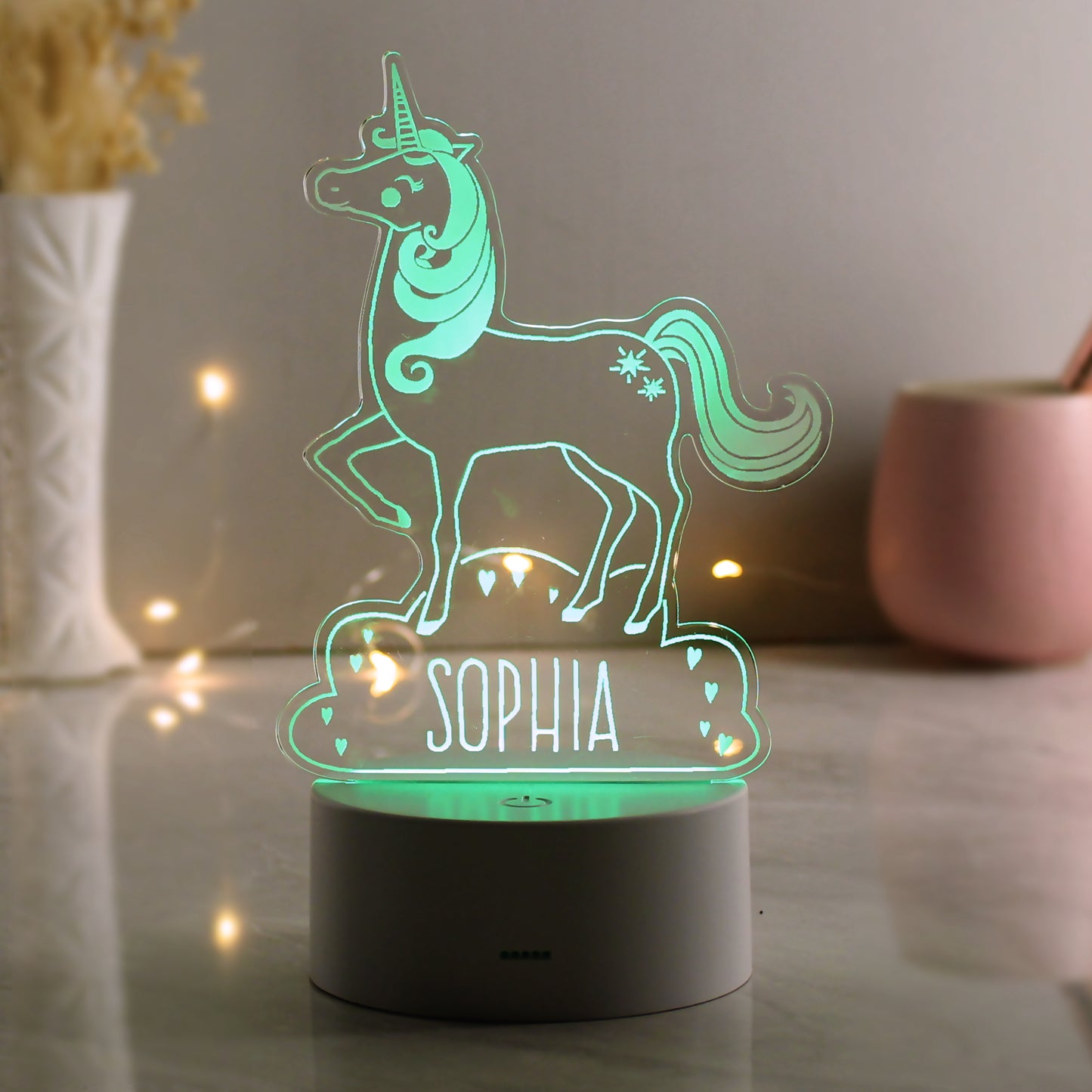 Personalised Unicorn LED Colour Changing Night Light - MK&JD Gifts