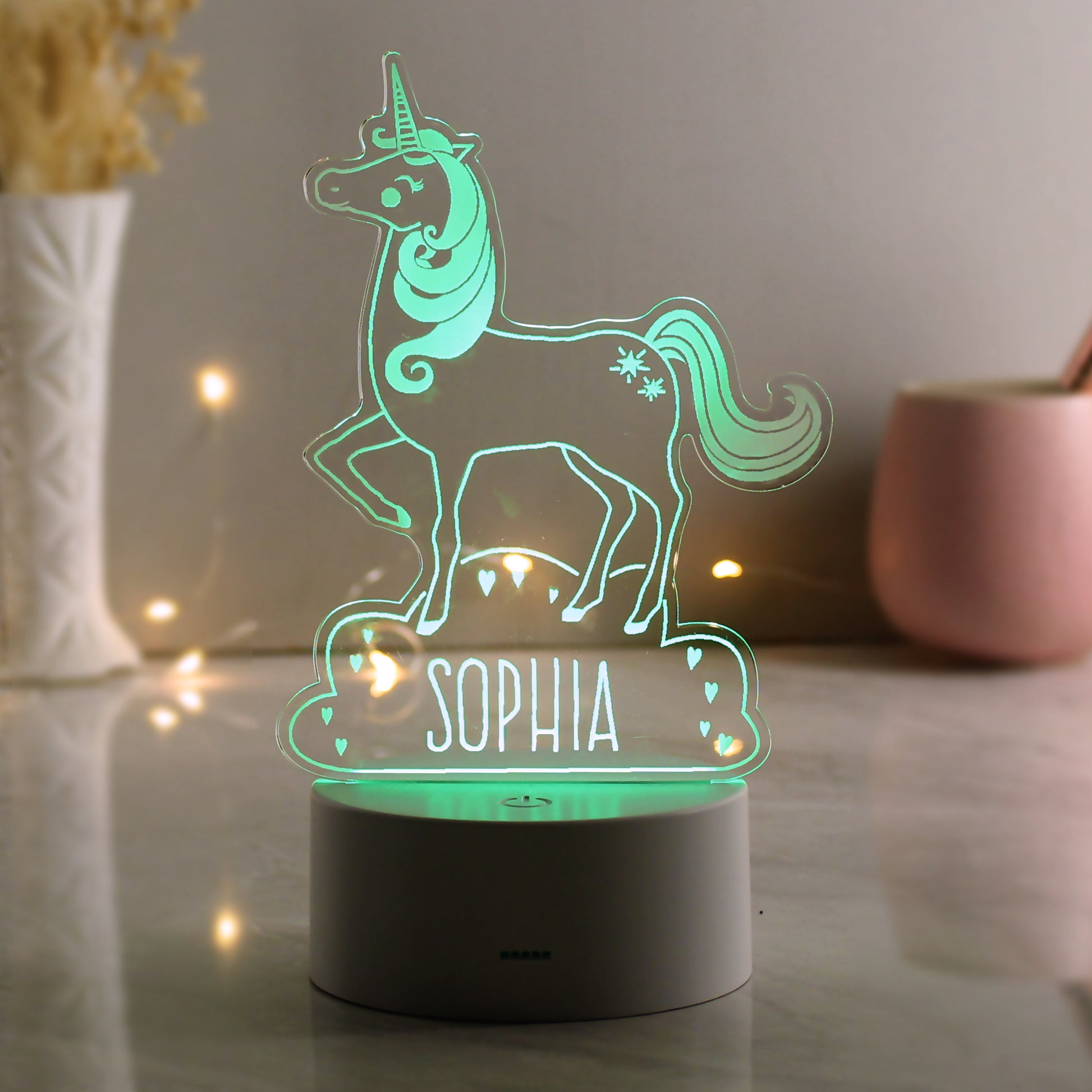 Personalised Unicorn LED Colour Changing Night Light - MK&JD Gifts