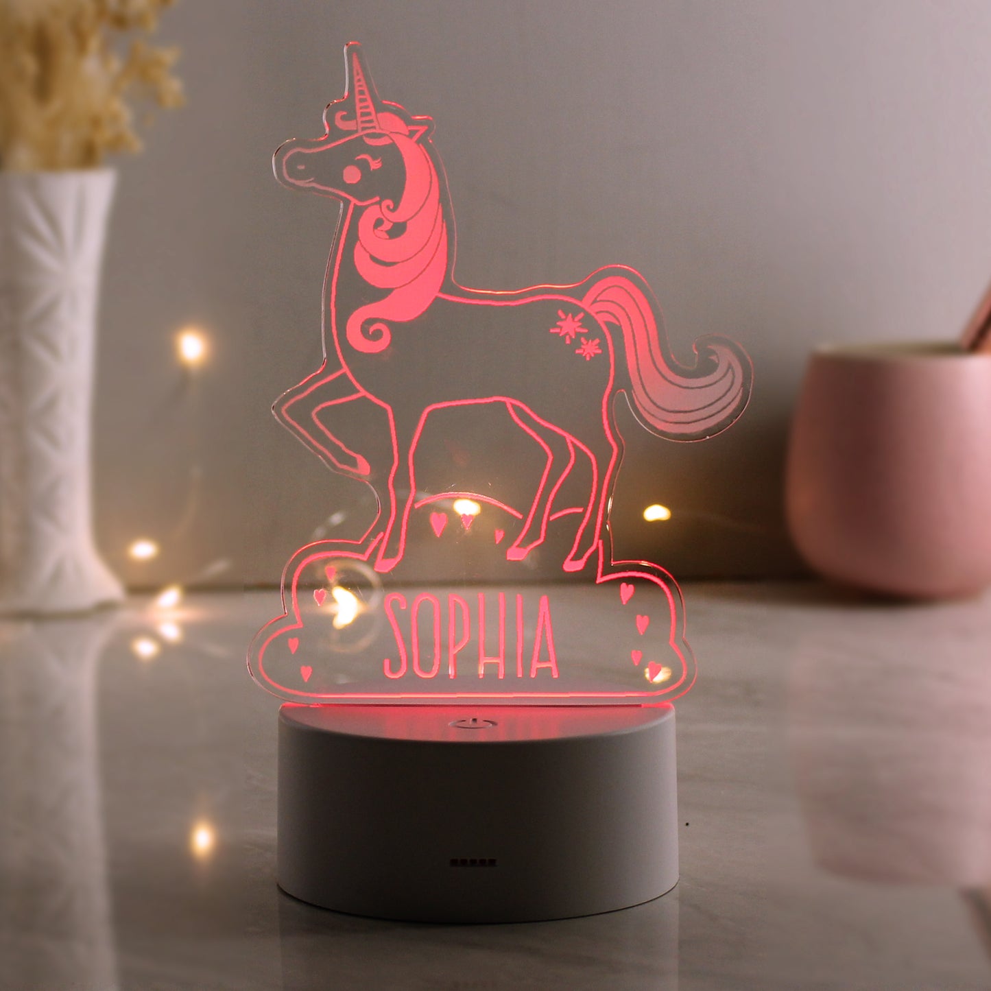 Personalised Unicorn LED Colour Changing Night Light - MK&JD Gifts