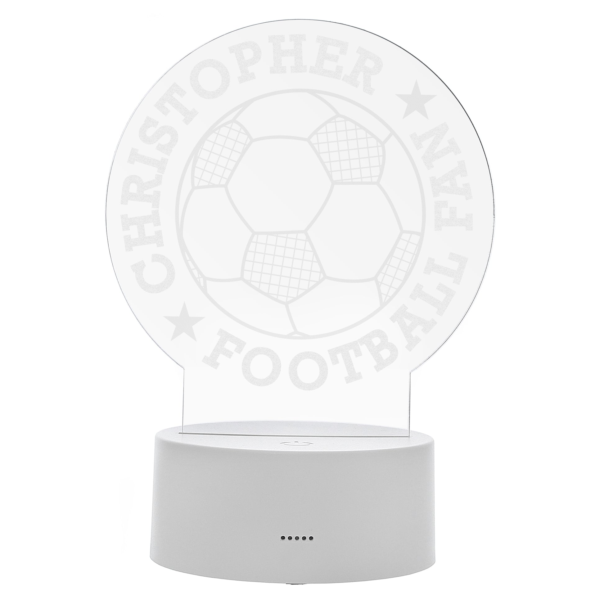 Personalised Football LED Colour Changing Desk Night Light - MK&JD Gifts