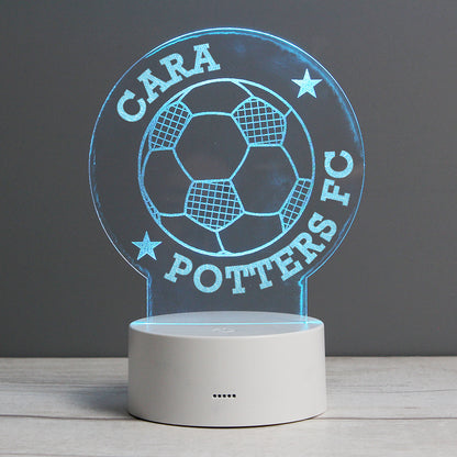Personalised Football LED Colour Changing Desk Night Light - MK&JD Gifts