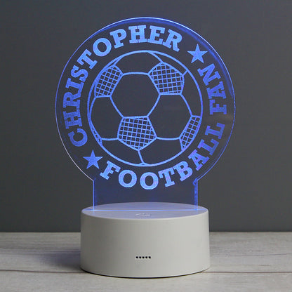 Personalised Football LED Colour Changing Desk Night Light - MK&JD Gifts