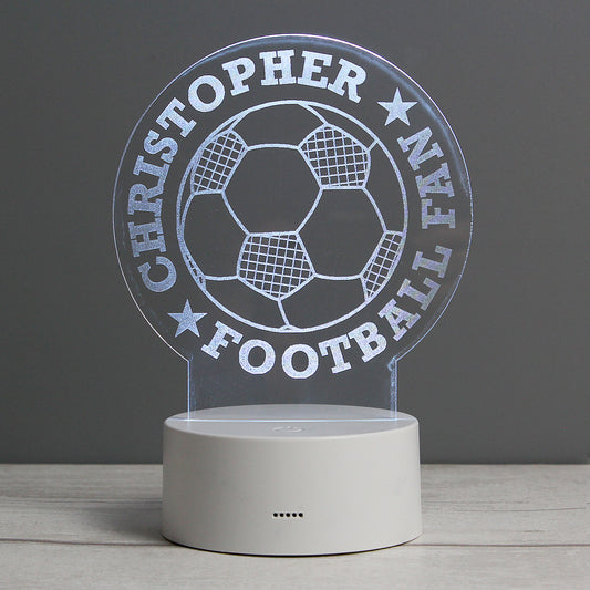 Personalised Football LED Colour Changing Desk Night Light - MK&JD Gifts