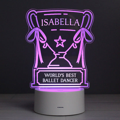 Personalised Trophy LED Colour Changing Night Light - MK&JD Gifts