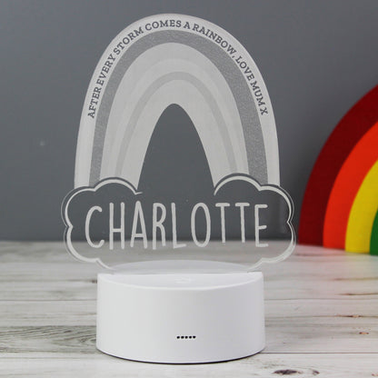 Personalised Rainbow LED Colour Changing Night Light - MK&JD Gifts
