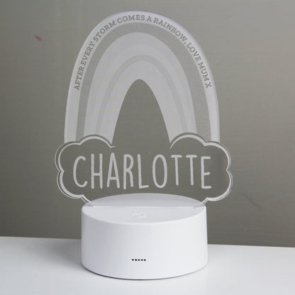 Personalised Rainbow LED Colour Changing Night Light - MK&JD Gifts