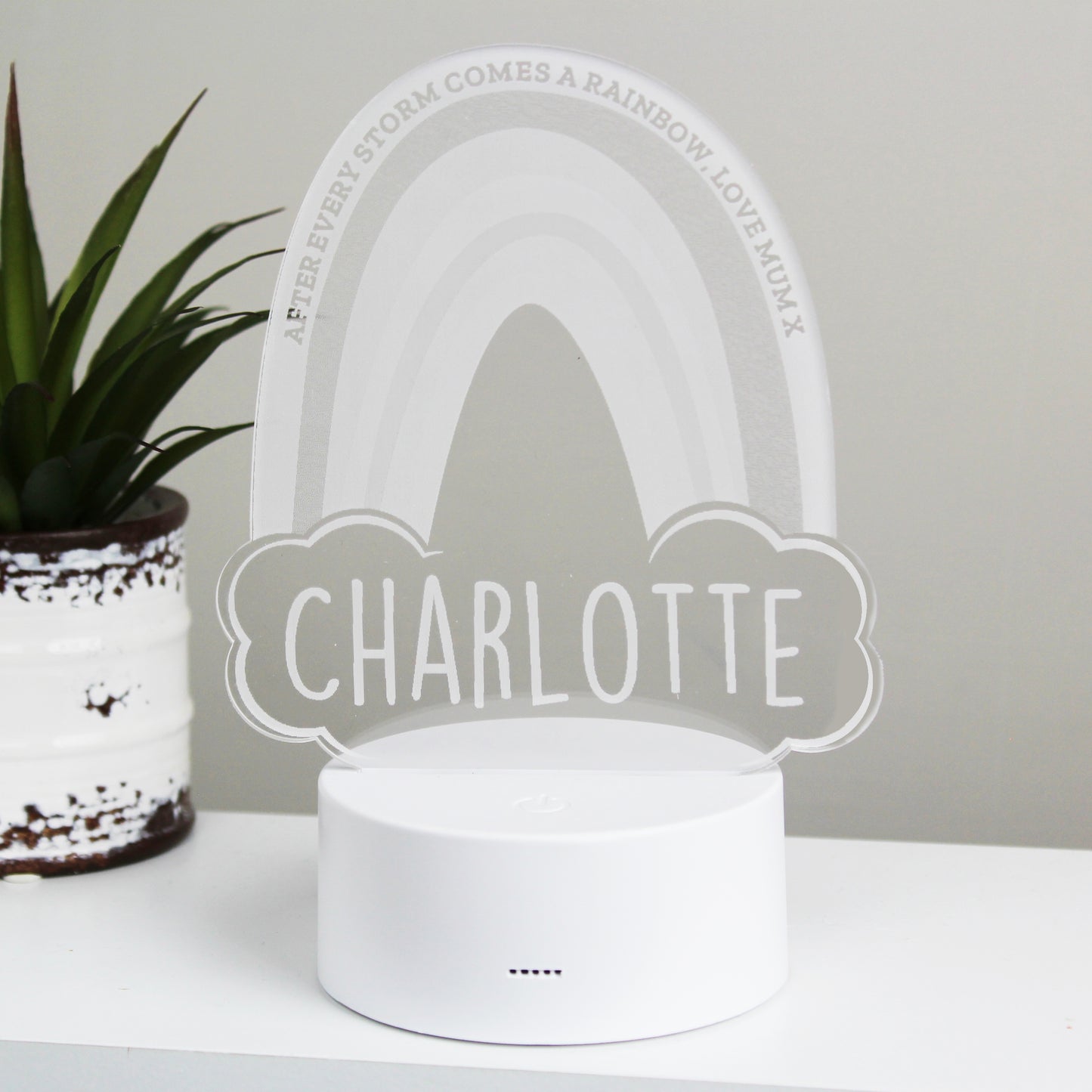Personalised Rainbow LED Colour Changing Night Light - MK&JD Gifts