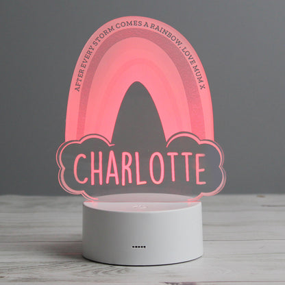Personalised Rainbow LED Colour Changing Night Light - MK&JD Gifts
