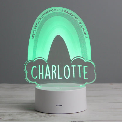 Personalised Rainbow LED Colour Changing Night Light - MK&JD Gifts