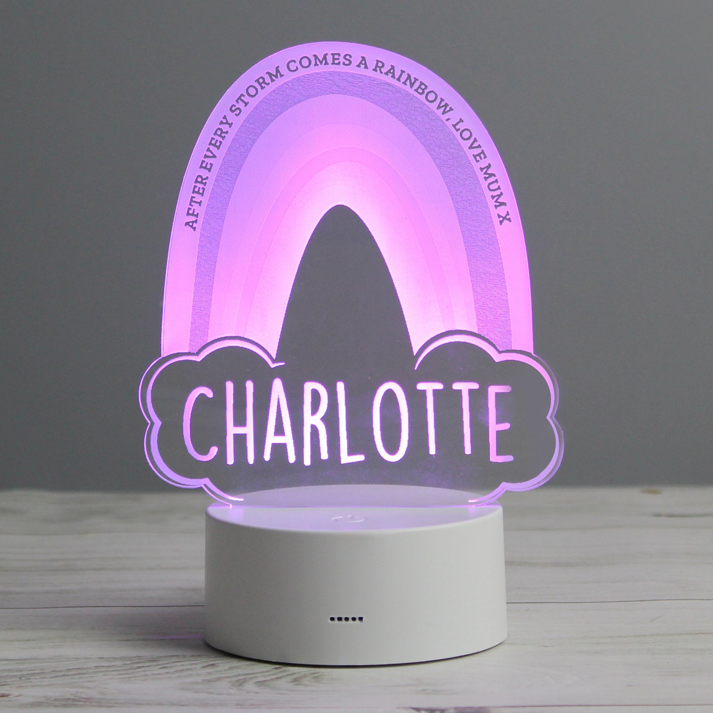 Personalised Rainbow LED Colour Changing Night Light - MK&JD Gifts