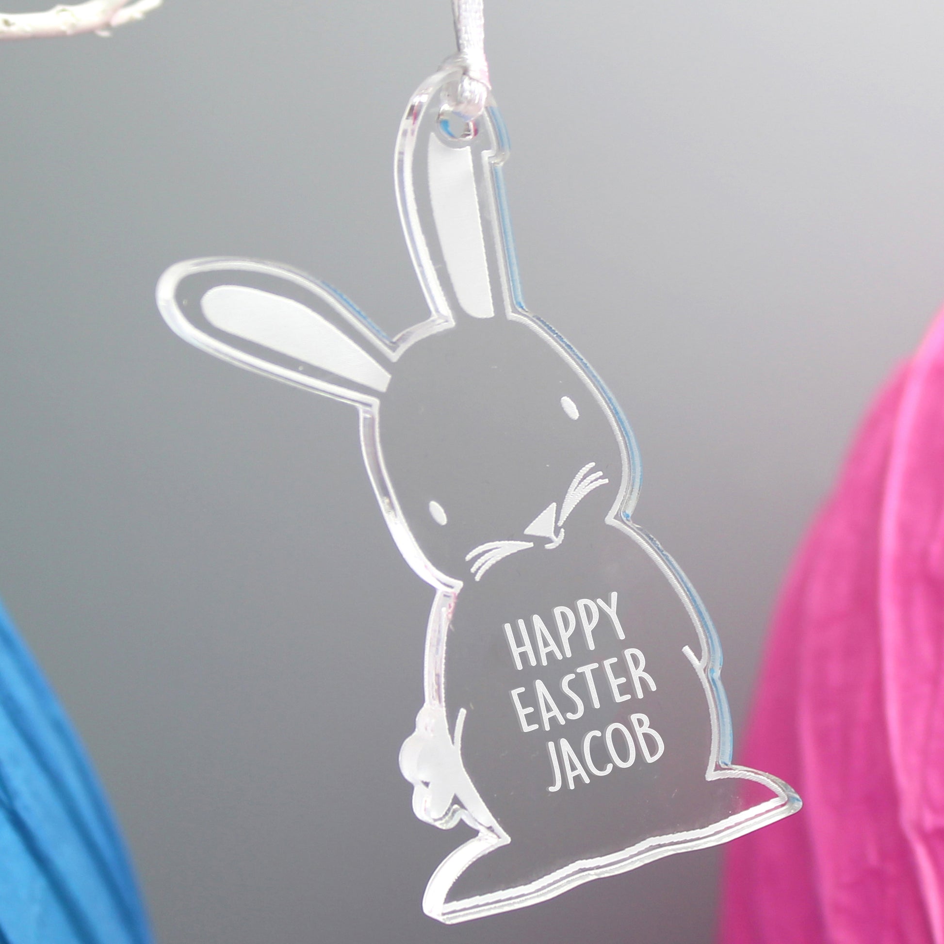 Personalised Acrylic Easter Bunny Decoration - MK&JD Gifts