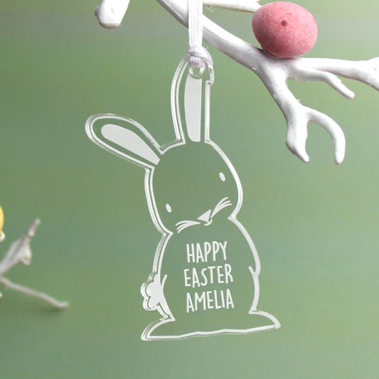Personalised Acrylic Easter Bunny Decoration - MK&JD Gifts
