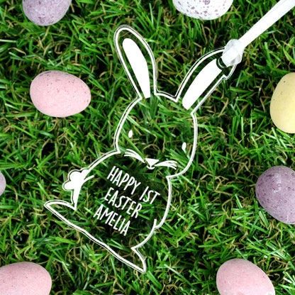 Personalised Acrylic Easter Bunny Decoration - MK&JD Gifts