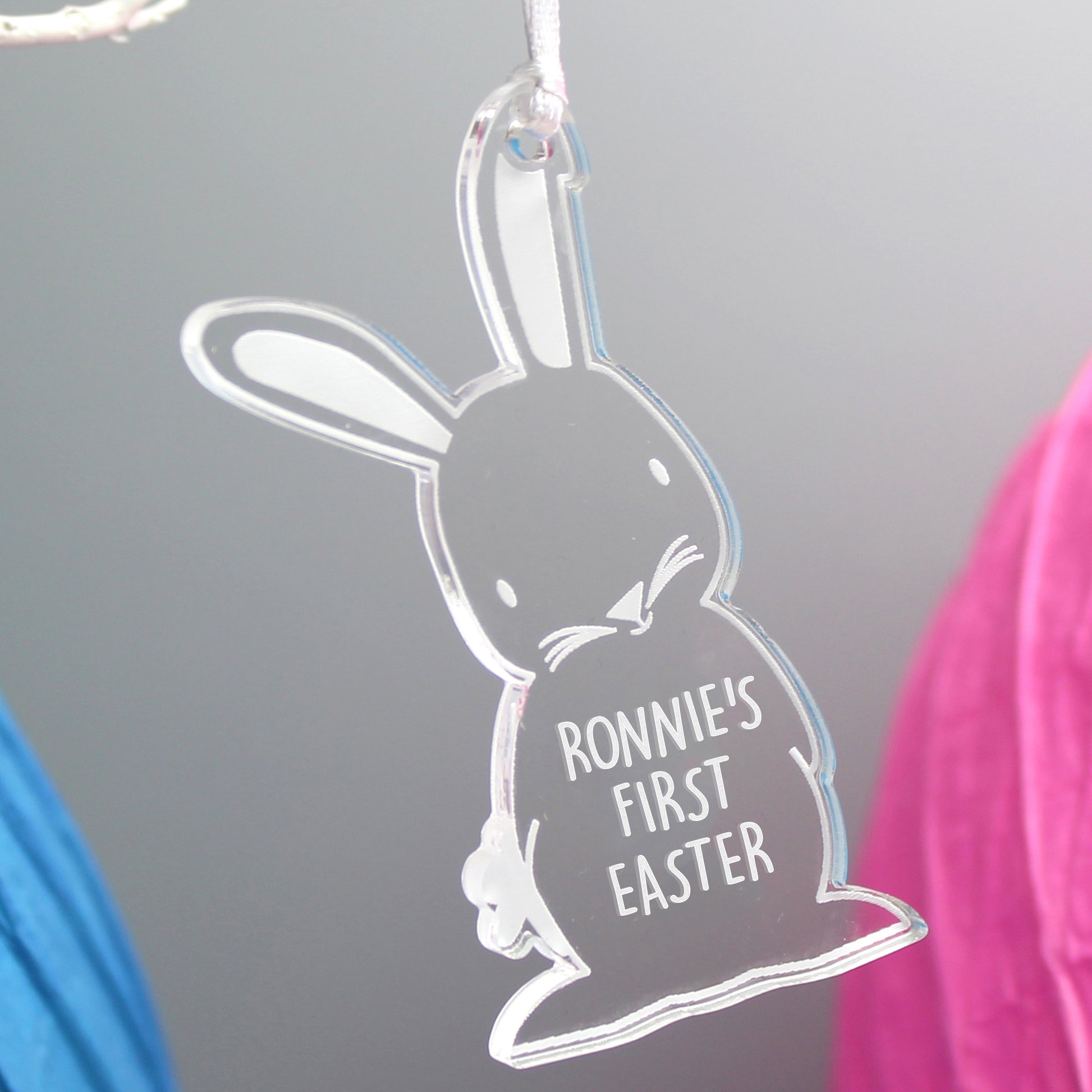 Personalised Acrylic Easter Bunny Decoration - MK&JD Gifts