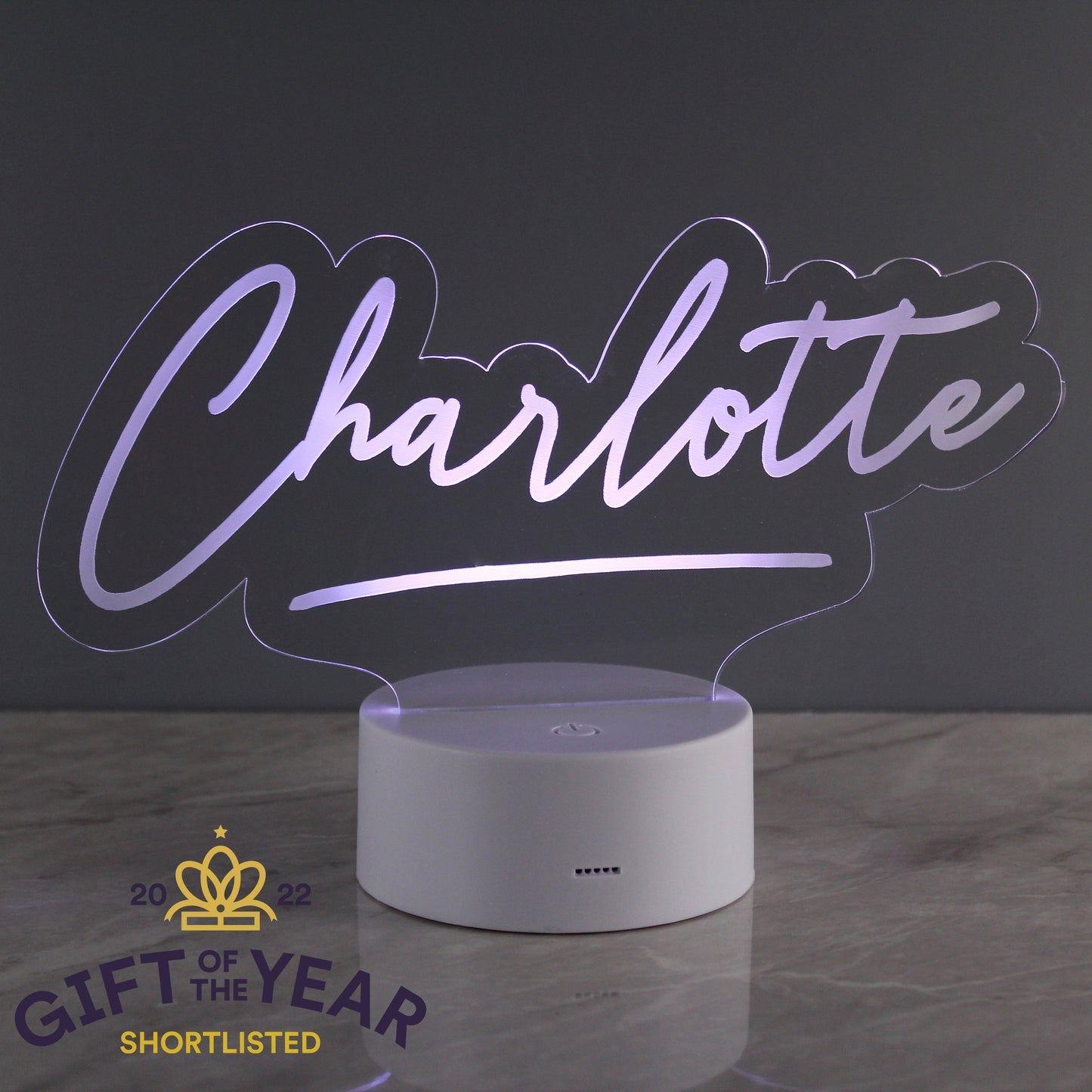 Personalised Free Text LED Colour Changing Desk Night Light - MK&JD Gifts