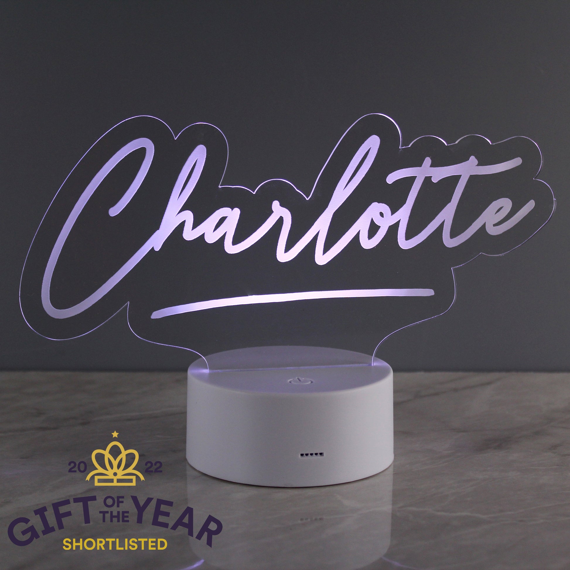 Personalised Free Text LED Colour Changing Desk Night Light - MK&JD Gifts