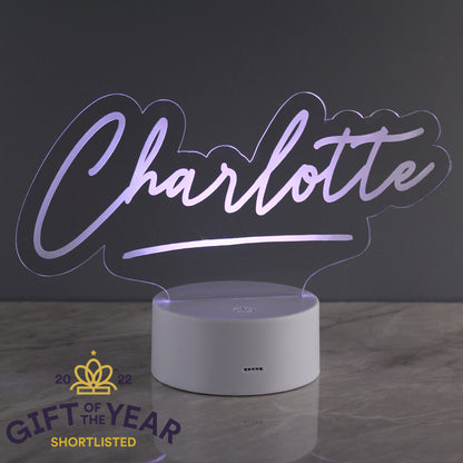 Personalised Free Text LED Colour Changing Desk Night Light - MK&JD Gifts