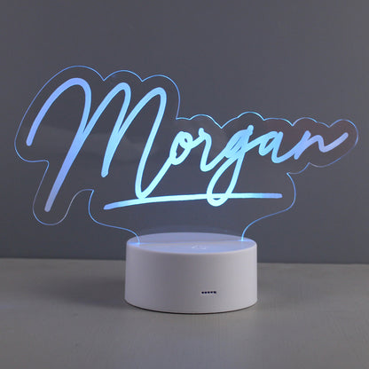 Personalised Free Text LED Colour Changing Desk Night Light - MK&JD Gifts