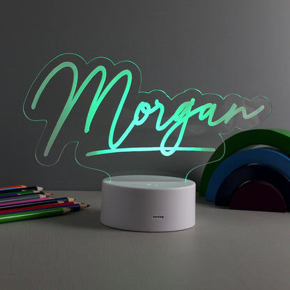 Personalised Free Text LED Colour Changing Desk Night Light - MK&JD Gifts