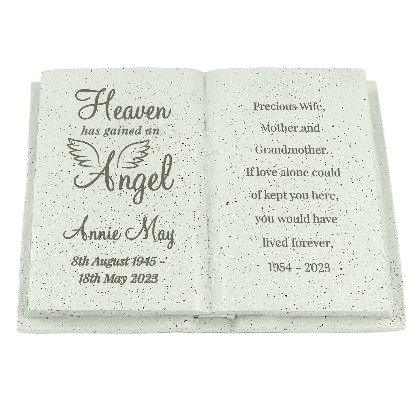 Personalised Angel Memorial Book - MK&JD Gifts