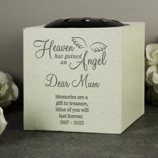 Personalised Angel Memorial Vase - MK&JD Gifts