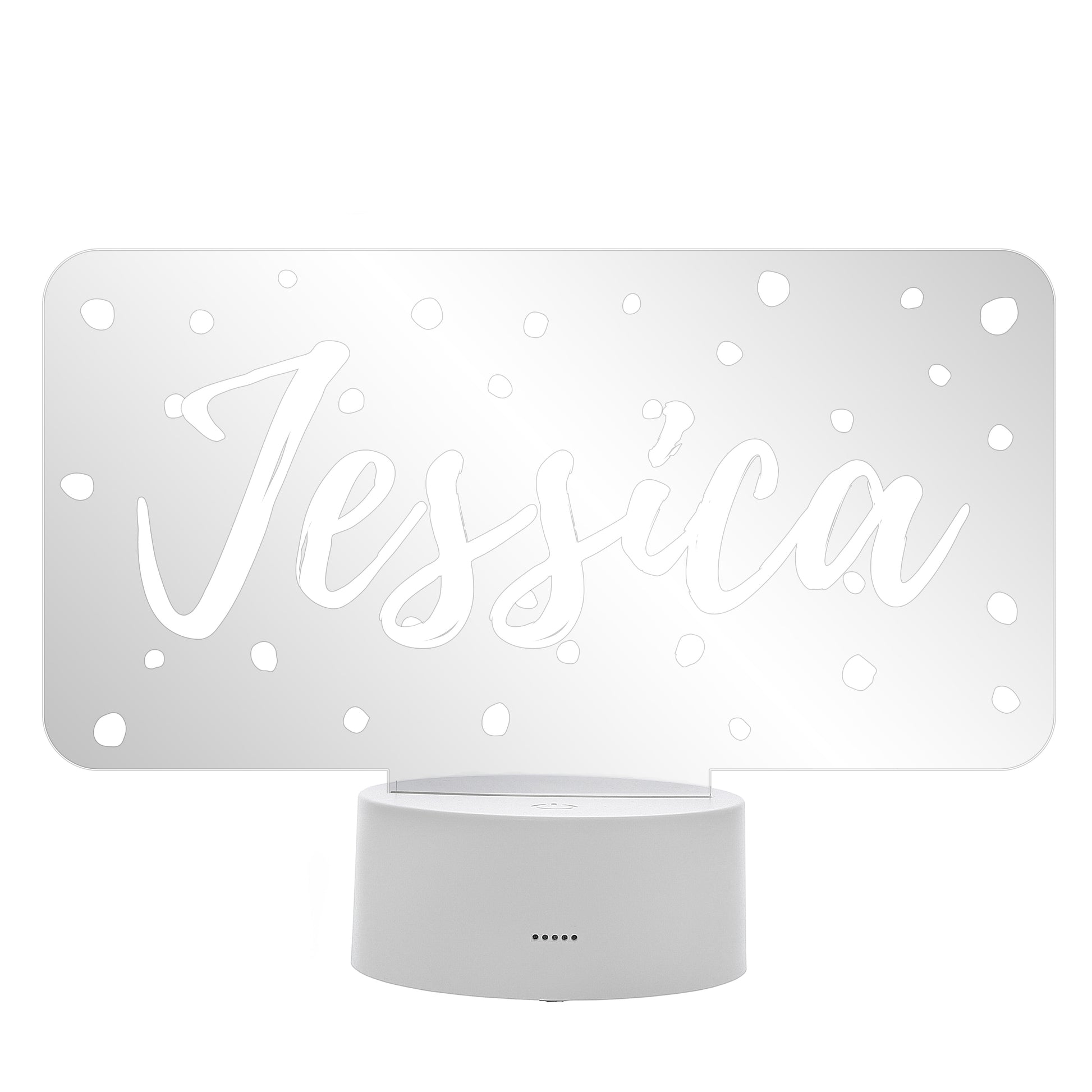 Personalised Polka-dot Name only LED Colour Changing Night Light - MK&JD Gifts
