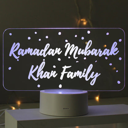 Personalised Polka-dot Message LED Colour Changing Night Light - MK&JD Gifts