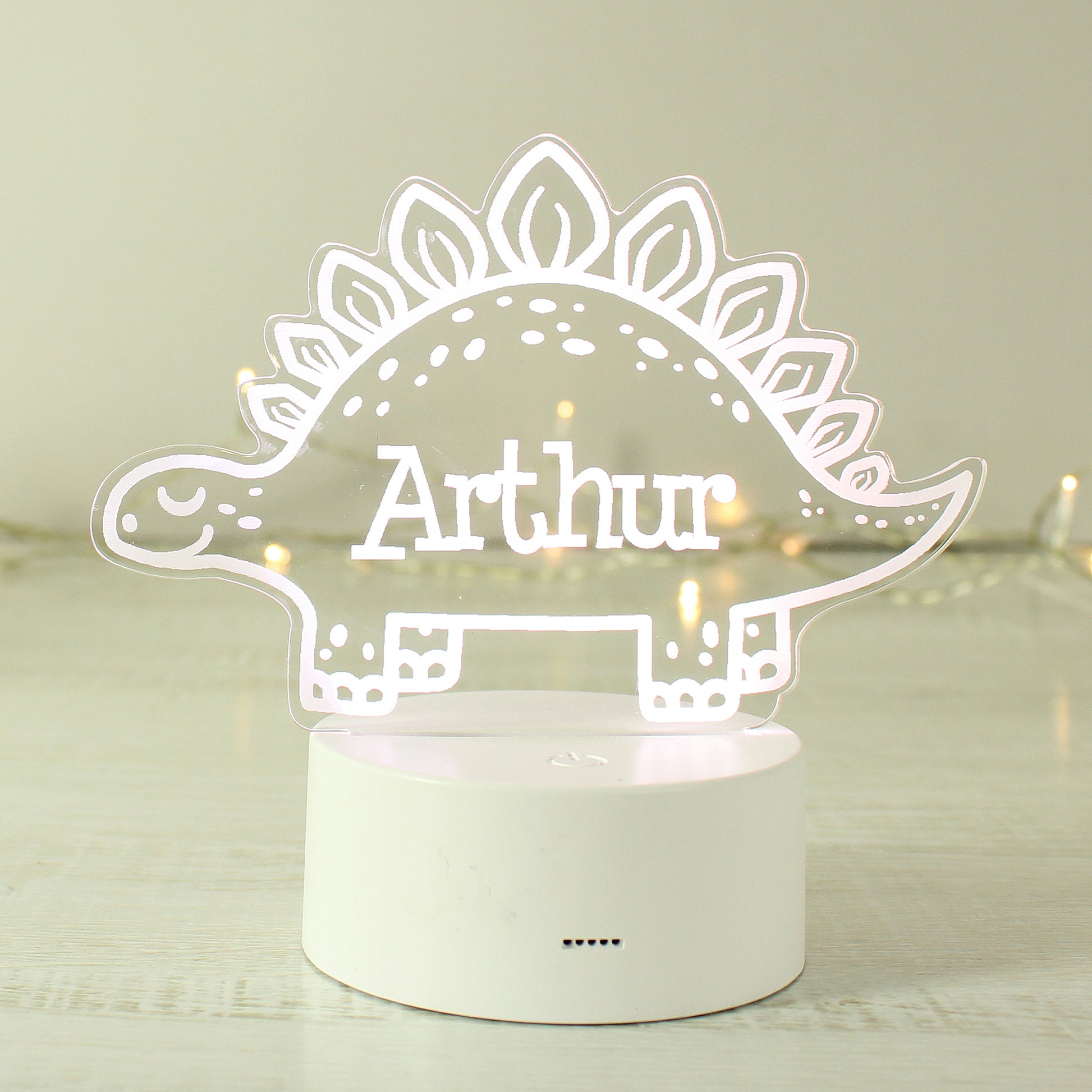 Personalised Dinosaur LED Colour Changing Night Light - MK&JD Gifts