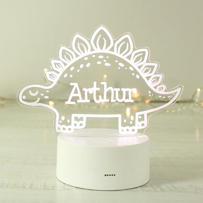Personalised Dinosaur LED Colour Changing Night Light - MK&JD Gifts