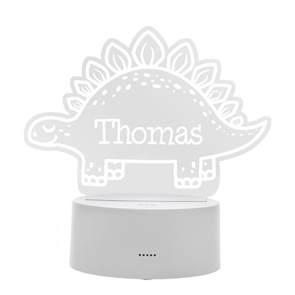 Personalised Dinosaur LED Colour Changing Night Light - MK&JD Gifts