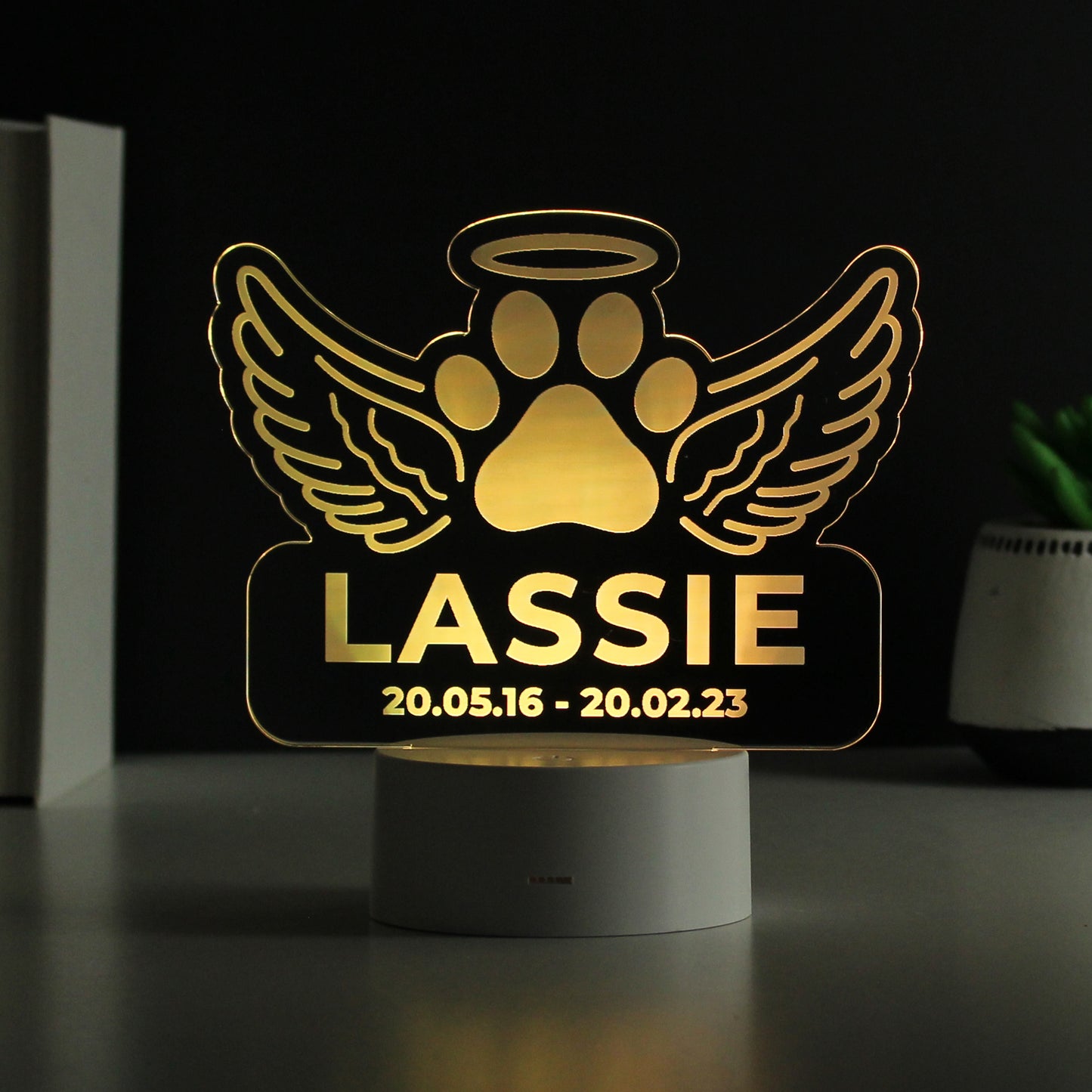 Personalised Pet Memorial Colour Changing LED Light - MK&JD Gifts